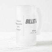 Personalisierter Billet-Vater mit einem wissenscha Mattglas Bierglas (VorderseiteRechts)