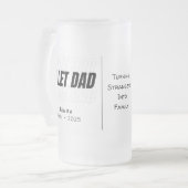 Personalisierter Billet-Vater mit einem wissenscha Mattglas Bierglas (Vorderseite Links)