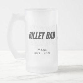Personalisierter Billet-Vater mit einem wissenscha Mattglas Bierglas