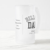 Personalisierter Billet-Vater mit einem wissenscha Mattglas Bierglas (VorderseiteRechts)