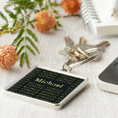 Personalisierter binärer Code Schlüsselanhänger (Seite)