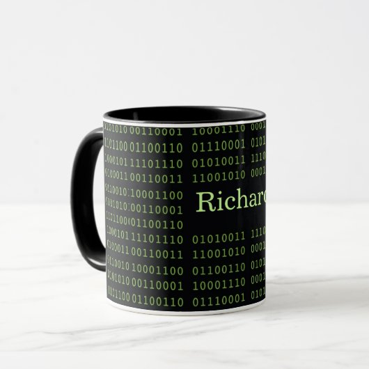 Personalisierter binärer Code Tasse (Vorderseite Links)