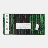 Personalisierter binärer Datenstrom Schreibtischunterlage (Tastatur & Maus)