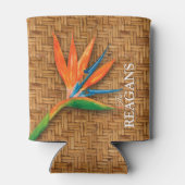 Personalisierter Bird of Paradise Tropical Dosenkühler (Rückseite)