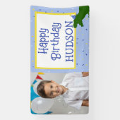 Personalisierter "Birthday-Saurus" Dinosaurier Geb Banner (Vertikal)