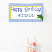 Personalisierter "Birthday-Saurus" Dinosaurier Geb Banner (InSitu)