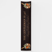 Personalisierter Birthday Whisky und Zigarre Banner (Vertikal)