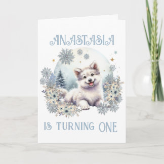 Personalisierter Birthday Winter Waldwolf Einladung