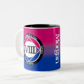 Personalisierter Bisexueller Sauberer Meilenstein Zweifarbige Tasse (Vorderseite Links)