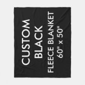 Personalisierter BLACK 60" x 50" Fleece Blanket (Vorderseite)
