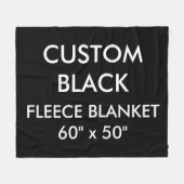Personalisierter BLACK 60" x 50" Fleece Blanket (Vorderseite (Horizontal))