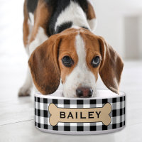 Personalisierter Black Buffalo Karierter Dog Knoch