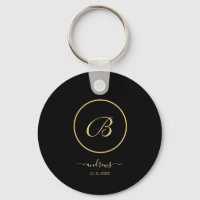 Personalisierter Black Button-Schlüsselanhänger