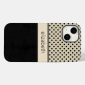 Personalisierter Black Classic Dots Handy-Fall Case-Mate iPhone Hülle (Rückseite (Horizontal))