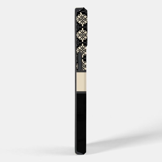 Personalisierter Black Floral Phone Case (Rückseite / Rechts)