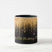 Personalisierter Black Gold Driving Glitzer Geburt Tasse (Zentrum)