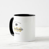 Personalisierter Black Gold Graduate 2025 Tasse (Vorderseite Links)
