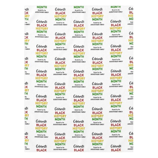 Personalisierter BLACK HISTORY MONAT Tischdecke (Vorderseite)