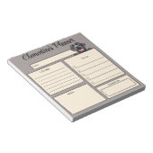 Personalisierter Black Labrador Tagesplaner Notizblock (angewinkelt)