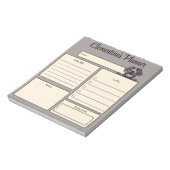 Personalisierter Black Labrador Tagesplaner Notizblock (Rotiert)