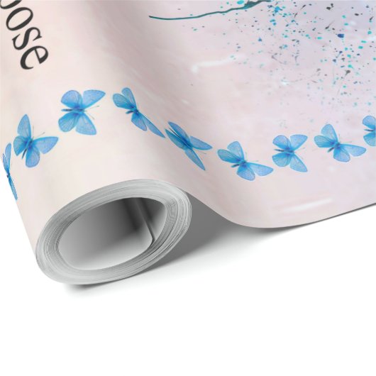 Personalisierter Blankenschmetterling für meine En Geschenkpapier (Rolleneckpunkt)