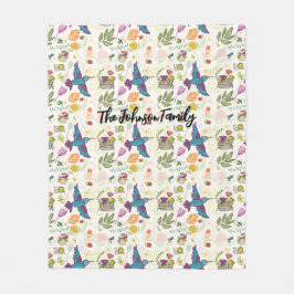 Personalisierter Blanket-Gift-Vogel und Sukkulture Fleecedecke