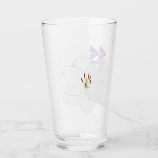 Personalisierter Bläserglas-Cup mit Lippendesign Glas (Rückseite)