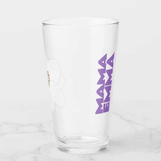 Personalisierter Bläserglas-Cup mit Lippendesign Glas (Rechts)