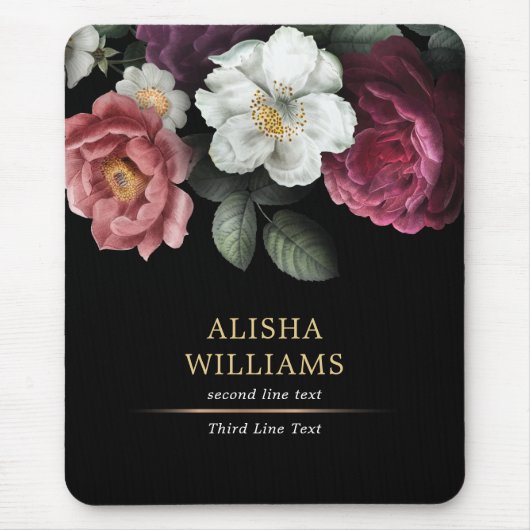 Personalisierter Bläserschwarzer Luxus Mousepad (Vorne)