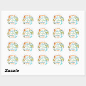 Personalisierter BLAU! CHOMP! Dinosaur Stickers (Blatt)