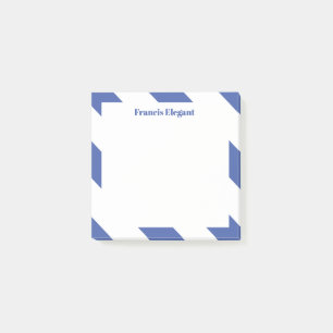Personalisierter, blau gestreifter Post - Hinweise Post-it Klebezettel