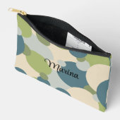 Personalisierter blau-grün-molekularer Toilettenbe Zubehörtasche (Offen)