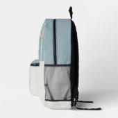 Personalisierter blau-weiß gestreifter Bär Bedruckter Rucksack (Rechts)