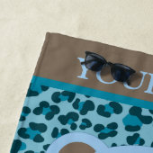 Personalisierter Blaubär Name Kinder Strandtuch (Beispiel)