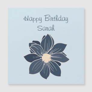 Personalisierter Blaue Blume Frohe Geburtstag Magn Magnetkarte