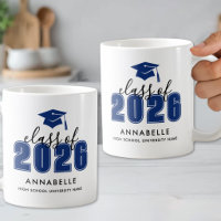 Personalisierter blauer Abschluss