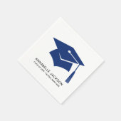 Personalisierter blauer Abschluss Serviette (Ecke)