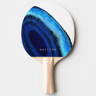 Personalisierter blauer Achat Tischtennis Schläger