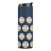 Personalisierter blauer Baseball-Thermal-Tumbler-G Thermosbecher (Nach links gedreht)