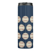 Personalisierter blauer Baseball-Thermal-Tumbler-G Thermosbecher (Rückseite)