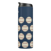 Personalisierter blauer Baseball-Thermal-Tumbler-G Thermosbecher (Nach rechts gedreht)