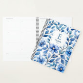 Personalisierter blauer Blumen-Monats- und Wochenp Planer (Anzeige)