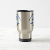 Personalisierter blauer Cheerleader der High Schoo Reisebecher (Mittel)