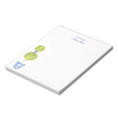 Personalisierter blauer Chinoiserie-Baum-Notizbloc Notizblock (Rotiert)