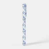 Personalisierter blauer Chinoiserie-Hase iPhone Hülle (Rechte Seite)