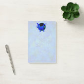 Personalisierter blauer Dinosaurier Post-it Klebezettel (Büro)