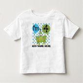 Personalisierter blauer Frosch-4. Kleinkind T-shirt (Vorderseite)