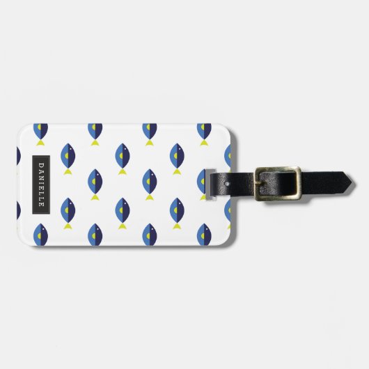 Personalisierter | blauer Geruch Gepäckanhänger (Vorderseite horizontal)