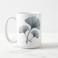 Personalisierter blauer Ginkgoblatt-Name