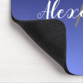 Personalisierter blauer Glitzer Mousepad (Ecke)
